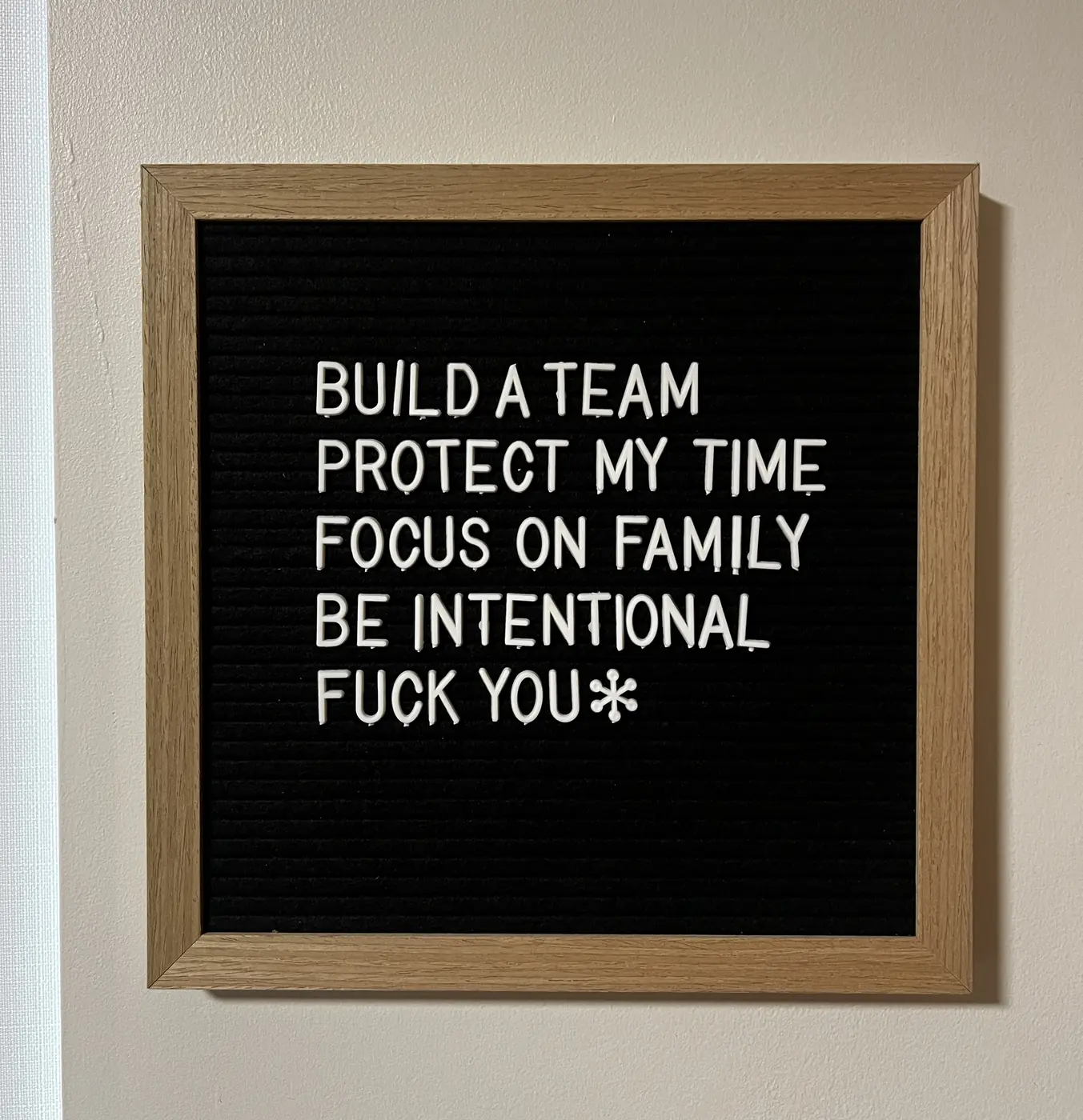 Goals for 2026 letterboard