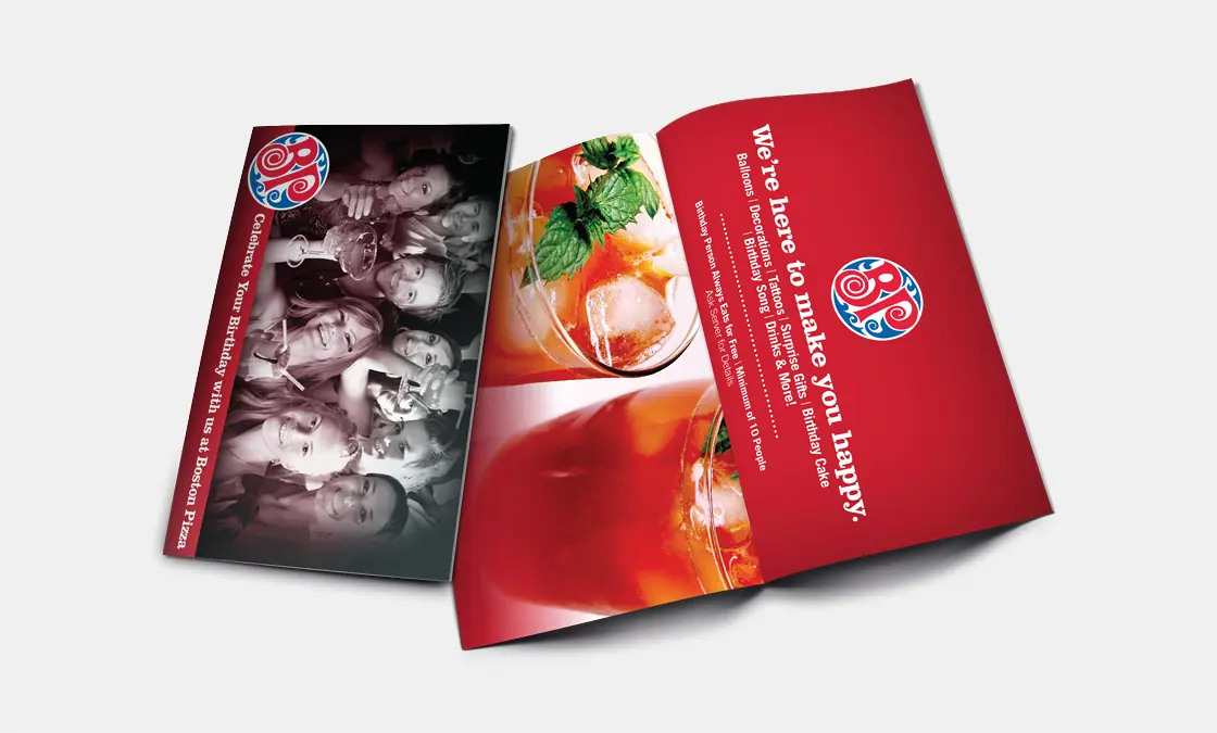 Late-night menu sleeve