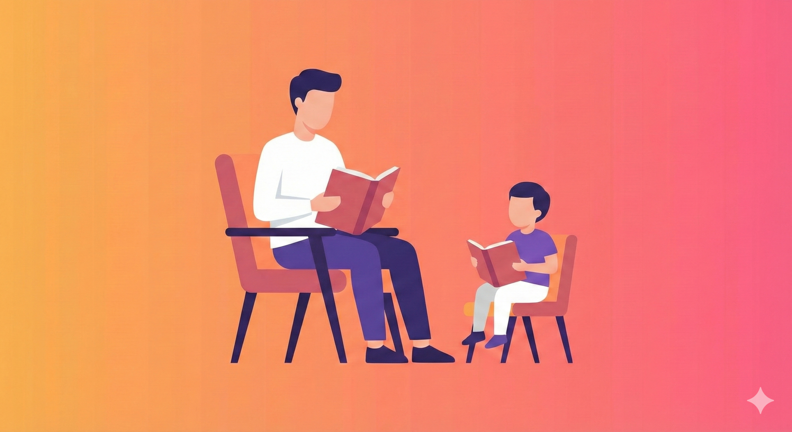 This image illustrates the core concept of children imitating their parents.